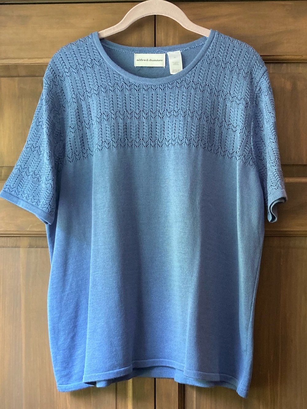 Alfred Dunner Steel Blue SS Top XL